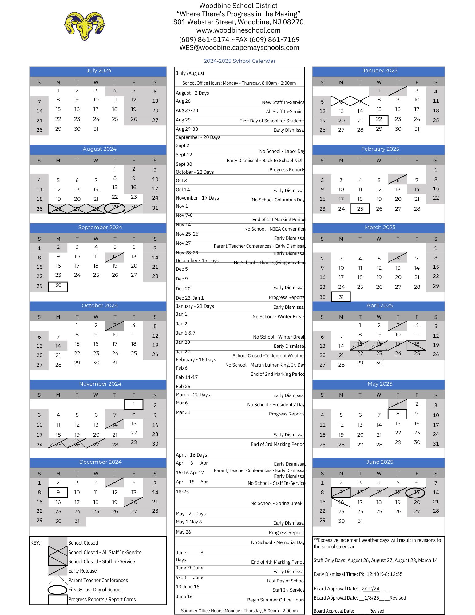 2024-2025 Calendar